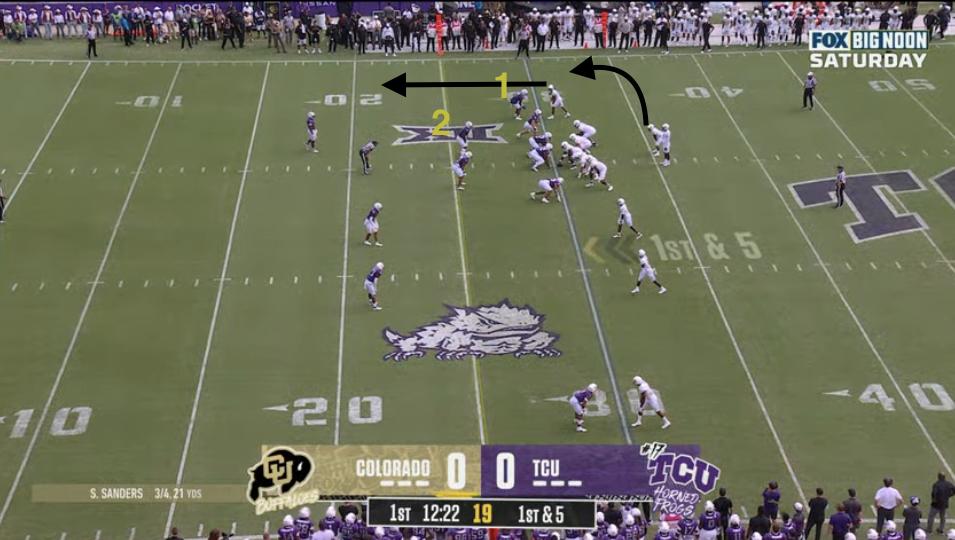 Colorado established Edwards as a receiving threat early with quick passes like this one in the first quarter.